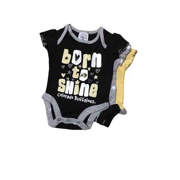 Colorado Buffaloes Three Piece Infant Onesees Size 0-3 Months New - Picture 8 of 8